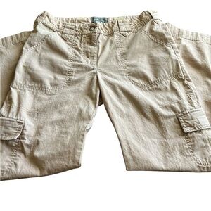 FILA Academy Cargo Pants Size Small Side Pockets Front Pockets Tan Color